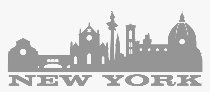 Silhouette,monochrome Photography,text - Skyline Firenze, HD Png Download