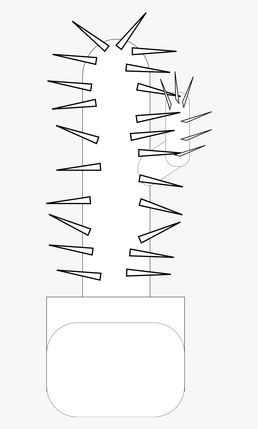 Cactus 10 Black White Line Art Flower Scalable Vector - Monochrome, HD Png Download