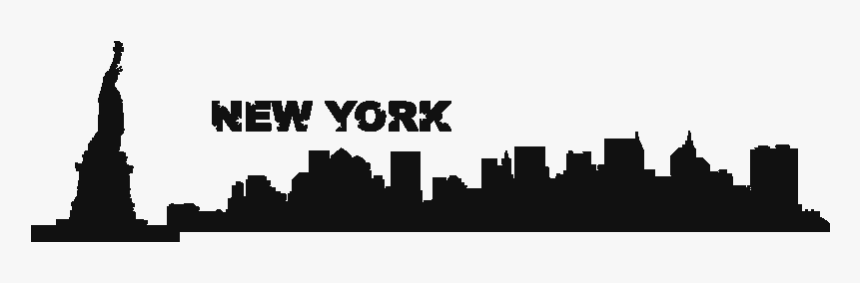 New York City Sticker Skyline Wall Silhouette - Free Vector Skyline, HD Png Download