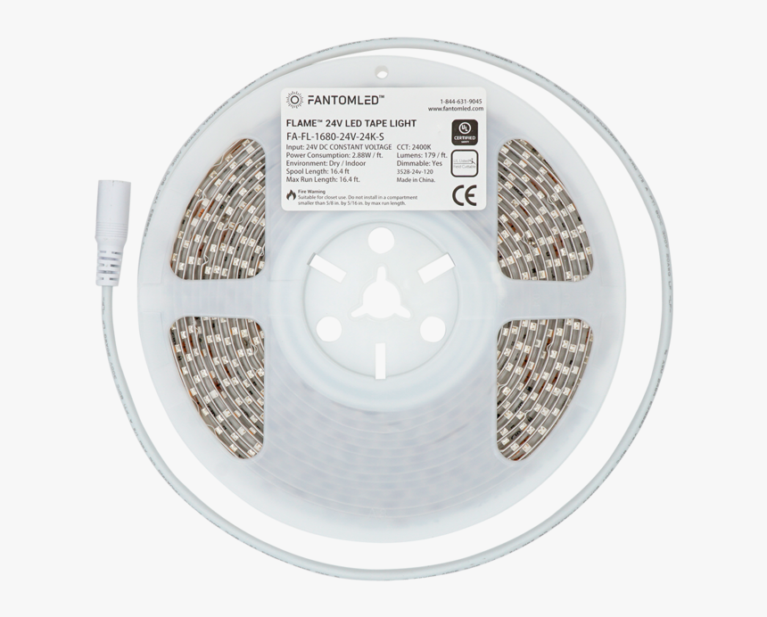 Cpo Custom Length 24v Flame™ Wet/submersible Led Tape - Circle, HD Png Download