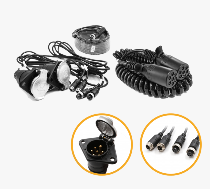 Tractor Trailer Coil Cord Harness And Connector Kit - Headphones, HD Png Download