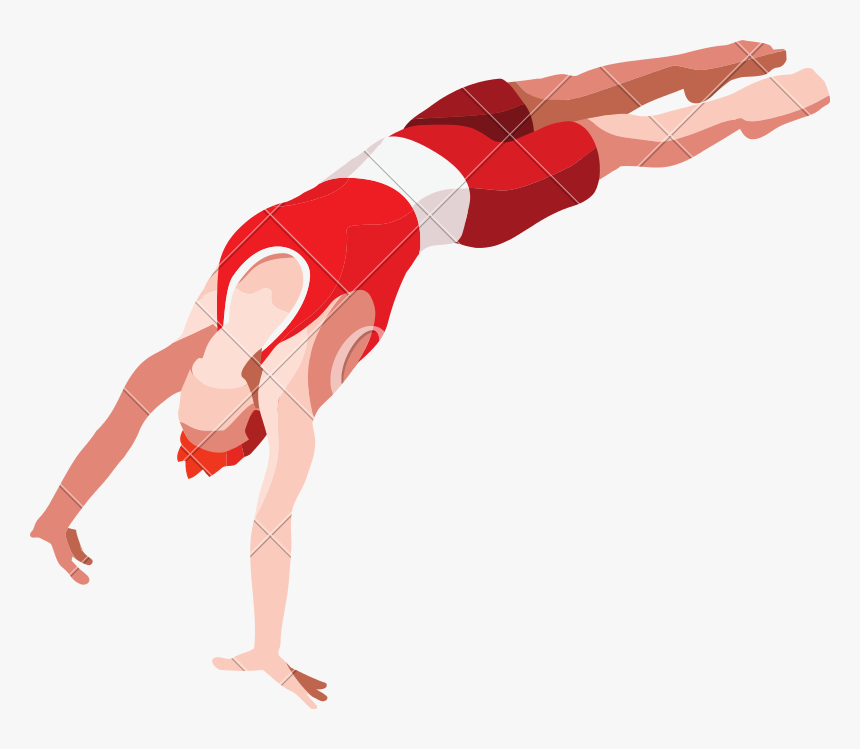 Gymnast Vector Gymnastics Vault - Desenho Ginasta Menino Png, Transparent Png