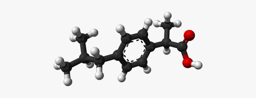Ibuprofen Molecule 3d Image - Ibuprofen Molecule, HD Png Download
