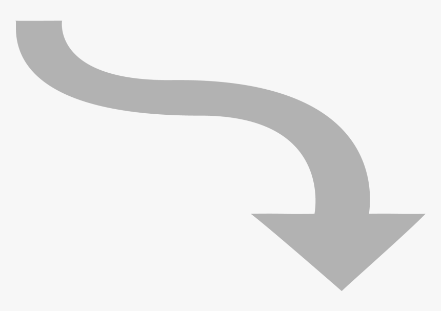 White Curved Arrow Png, Transparent Png