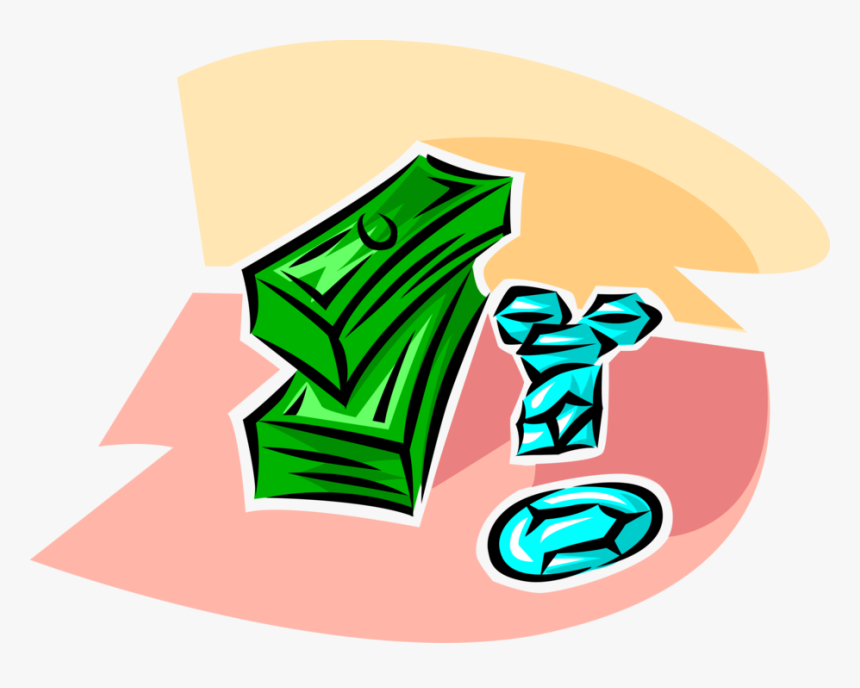 Vector Illustration Of Stacks Of Cash Money Dollars - Illustration, HD Png Download