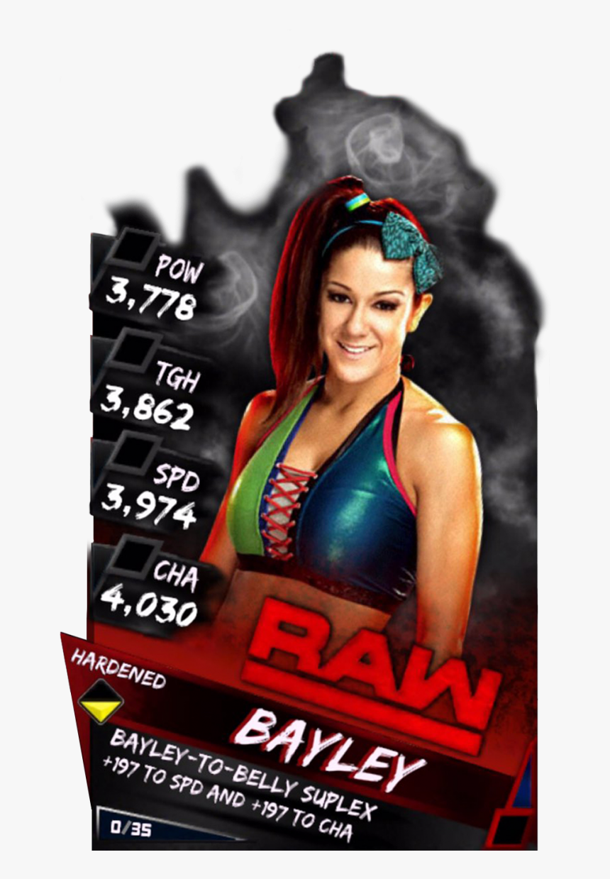 Supercard Bayley S3 Hardened Raw - Wwe Supercard Hardened Cards, HD Png Download