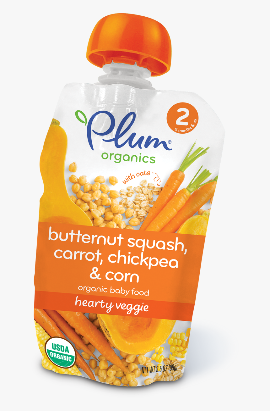 Plum Organics Baby Food, Butternut Squash, Carrot , - Baby Food Veggies Stage 2, HD Png Download
