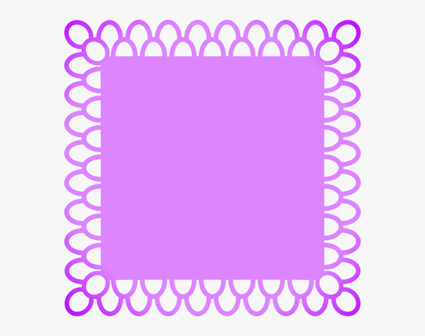 Scalloped Border Png -clip Art Black And White Page - Circle, Transparent Png