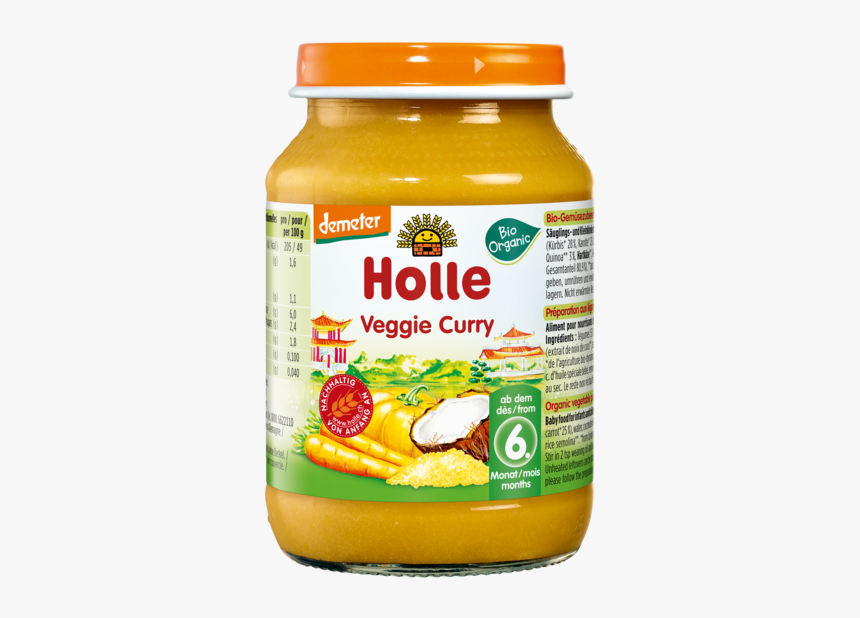 Holle Baby	veggie Curry 	6x190g - Holle Apple And Pear, HD Png Download