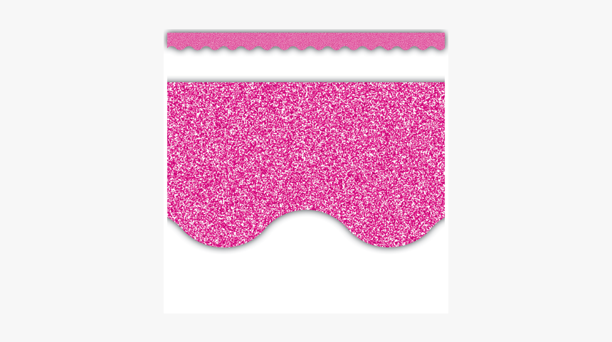 Pink Glitz Scalloped Border Trim - Paper Product, HD Png Download