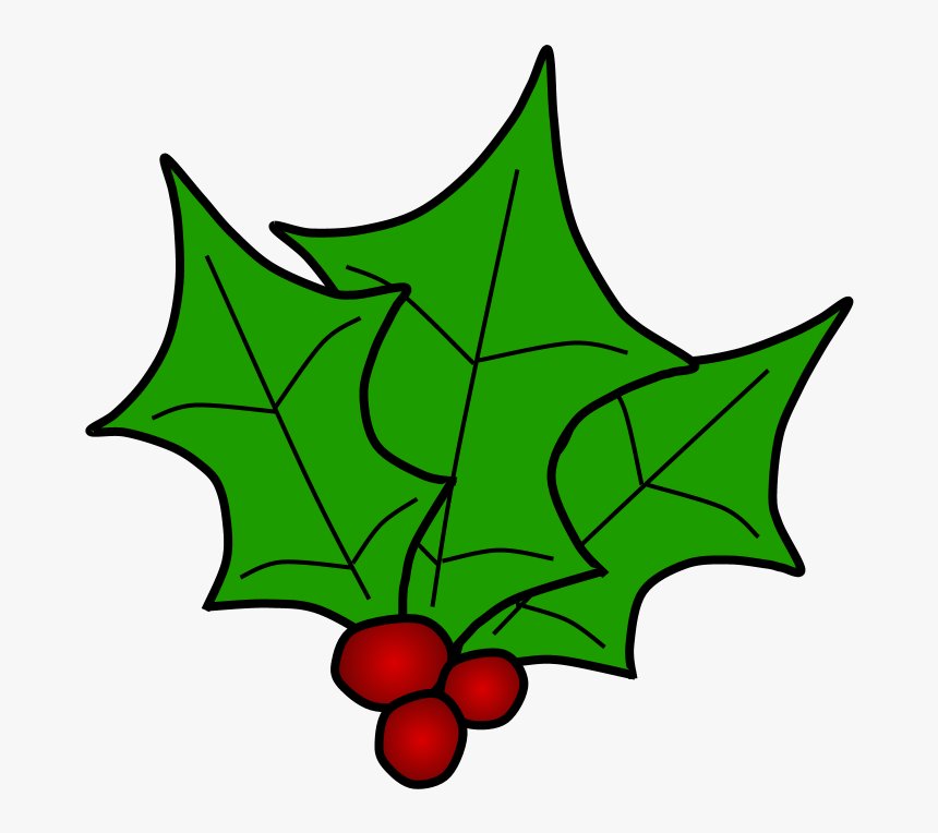 Holly, Berries, Leaves Together, Green, HD Png Download