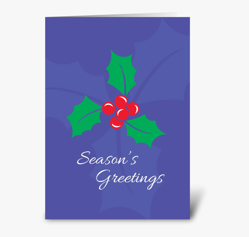Holly Berries Greeting Card - Aulani, HD Png Download