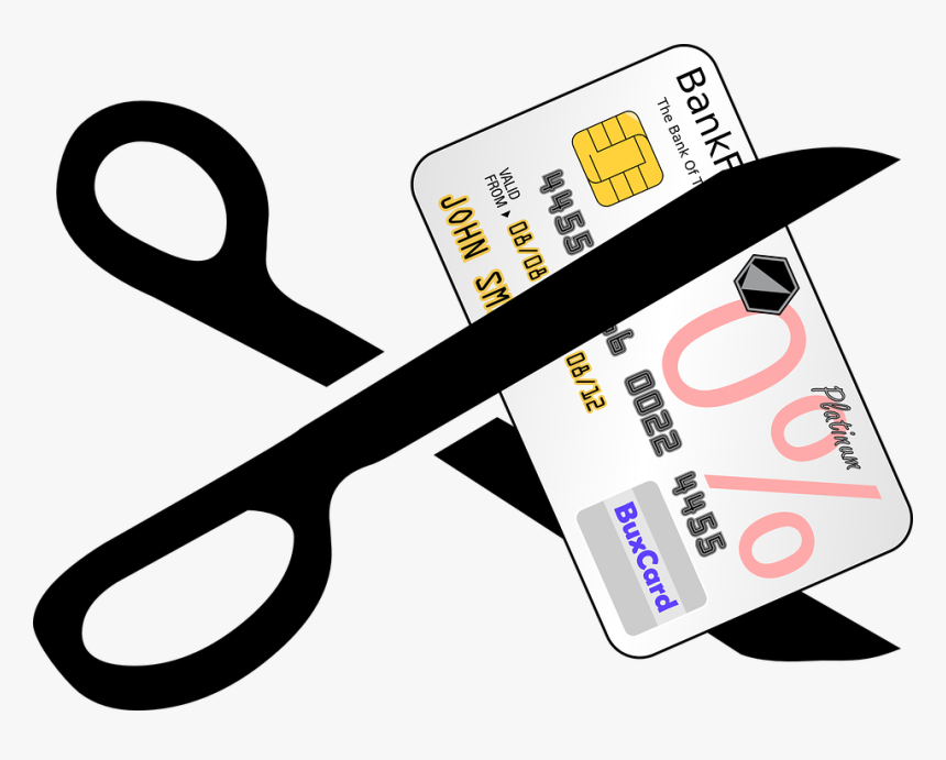 Credit-card, Scissors, Cutting, Financial, Debt - Paying Off Debt Clipart, HD Png Download