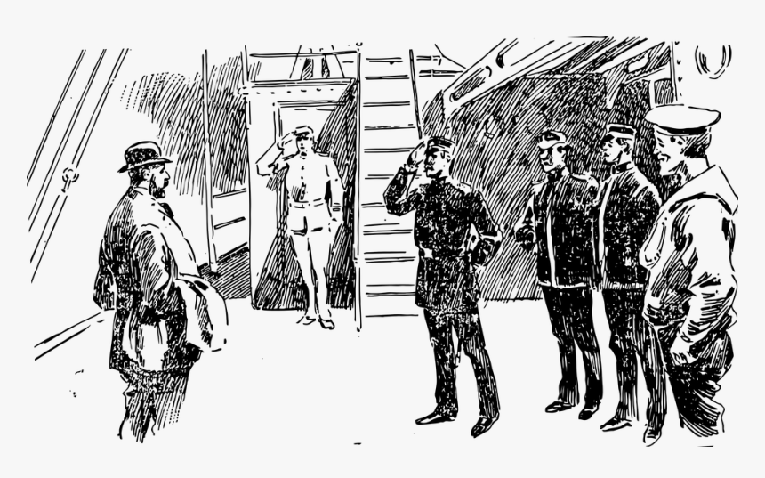 Navy, Ship, Salute, Sea, Boat, Marine, Nautical, Vessel - Illustration, HD Png Download