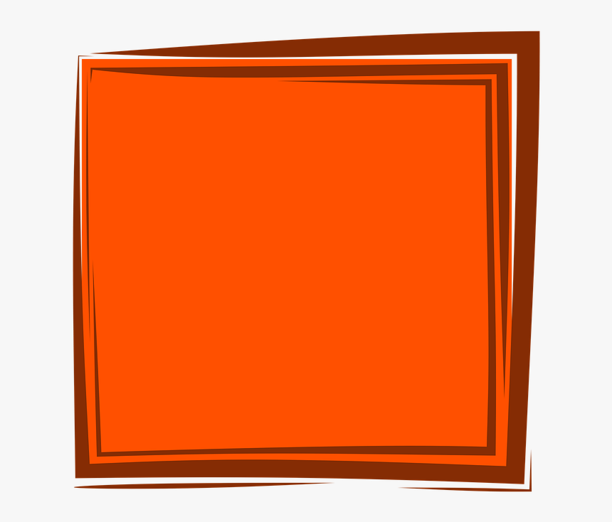 Marco Naranja, Marco, De Fondo, Álbum, Frontera, Diseño - Transparent Frame Background Border Rectangle Png, Png Download