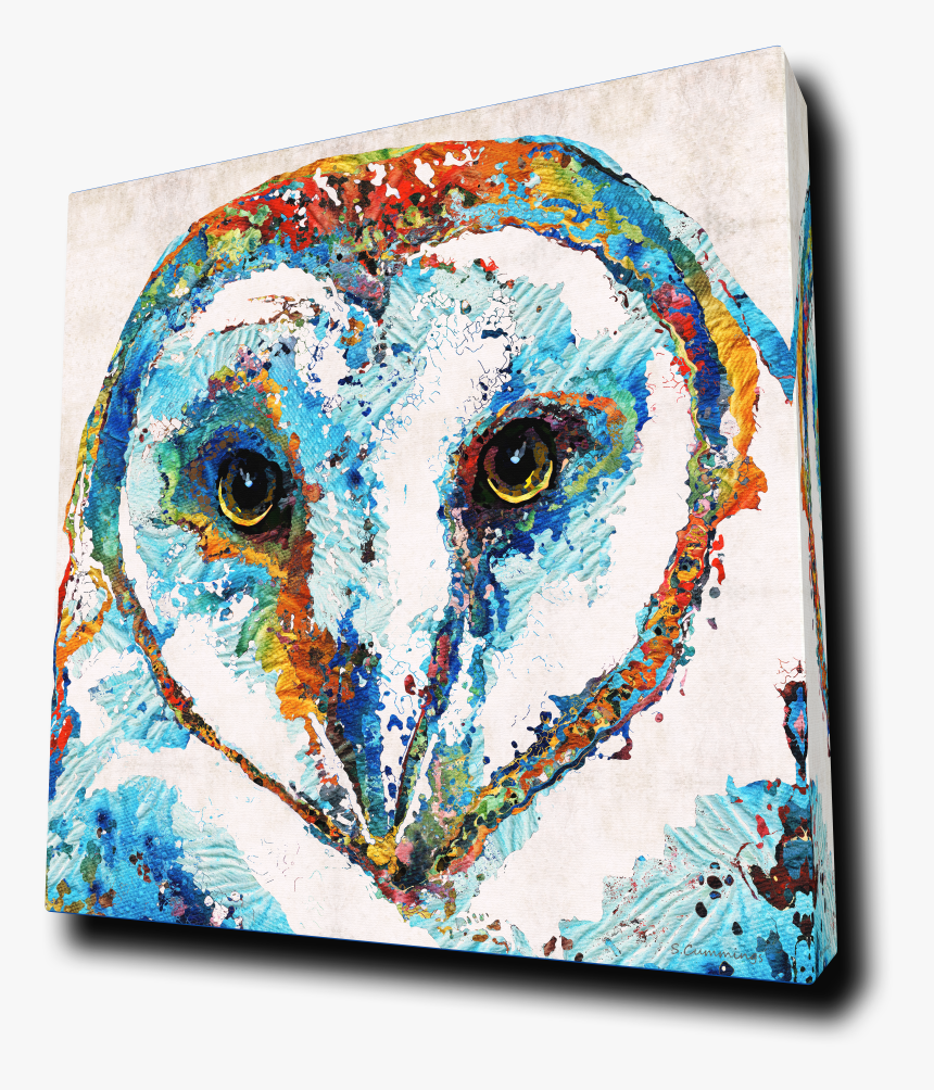 Colorful Barn Owl Art - Sharon Cummings, HD Png Download