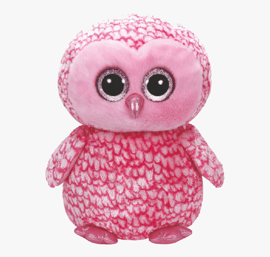 Pinky The Pink Barn Owl 
 Title Pinky The Pink Barn - Beanie Boos Owl Pink Big, HD Png Download