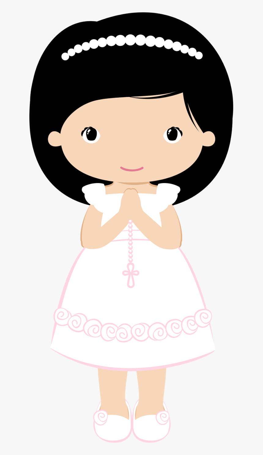 Transparent Caliz Png - First Communion Clipart Girl, Png Download