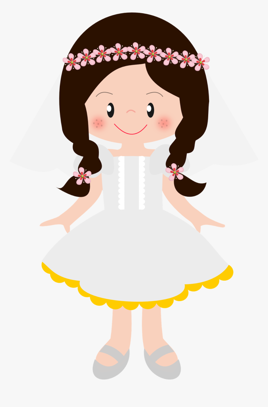 Communion Clip Art Table - Desenho De Daminha De Casamento, HD Png Download