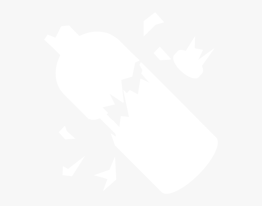 Transparent Glass Broken Png - Broken Bottle Black White, Png Download