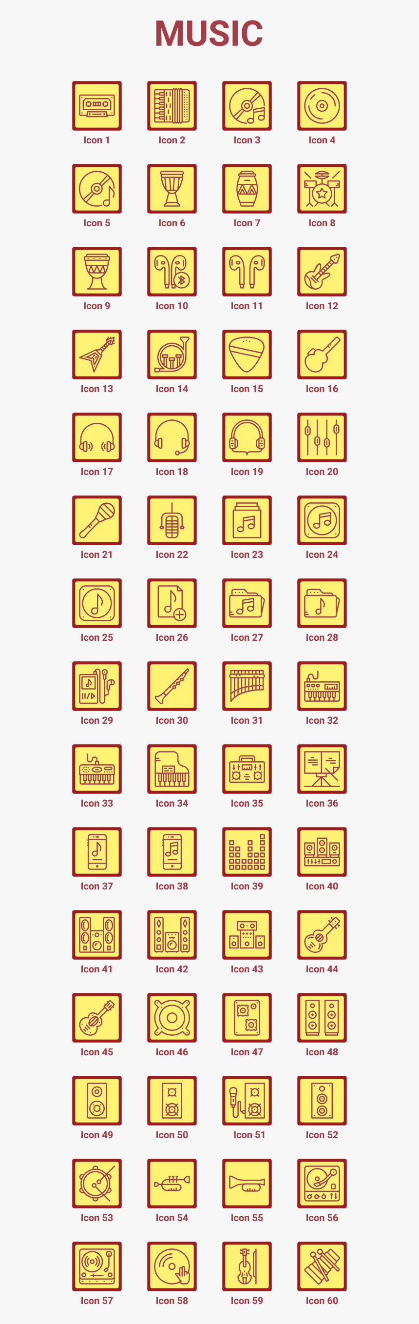 Music Icons And Elements After Effects Templates - 型 Lan, HD Png Download