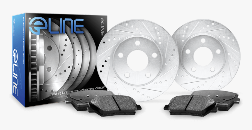 Black Cross Drilled And Slotted Rotors, HD Png Download