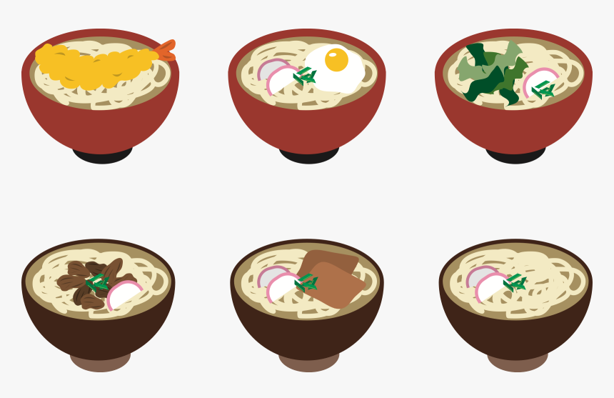 Transparent Chicken Noodle Soup Clipart - Udon Noodles Clipart, HD Png Download