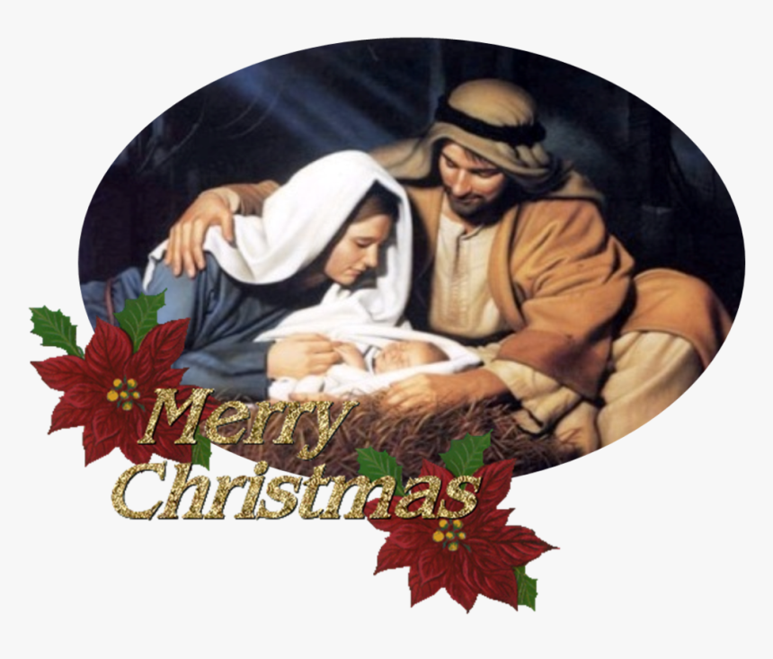 Merry Christmas With Joseph And Mary, HD Png Download
