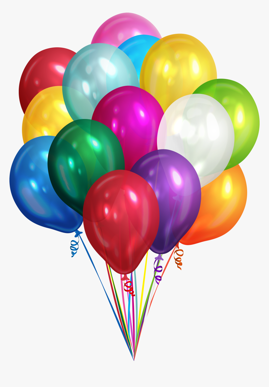 Bunch Of Clip Art - Transparent Background Bunch Of Balloons, HD Png Download