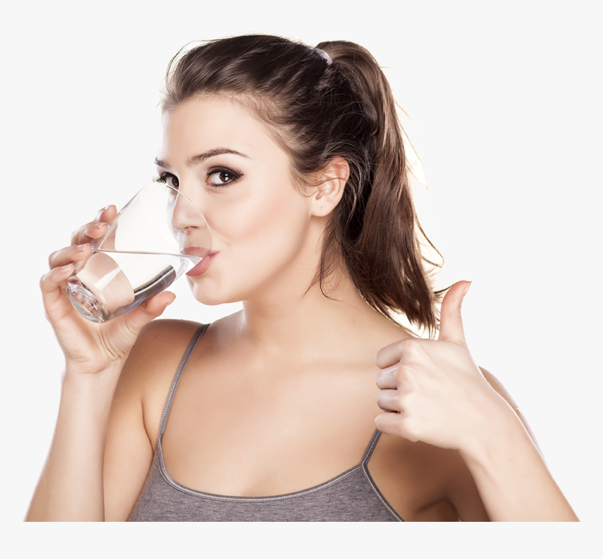 Drinking Structured Water - Person Drinking Glass Of Water, HD Png Download