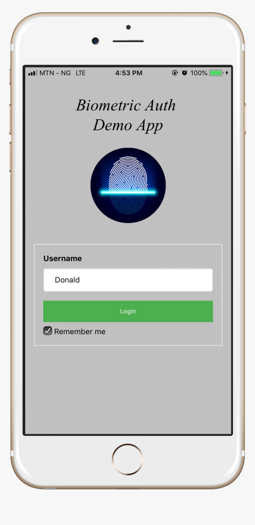 Biometric Sign In App, HD Png Download