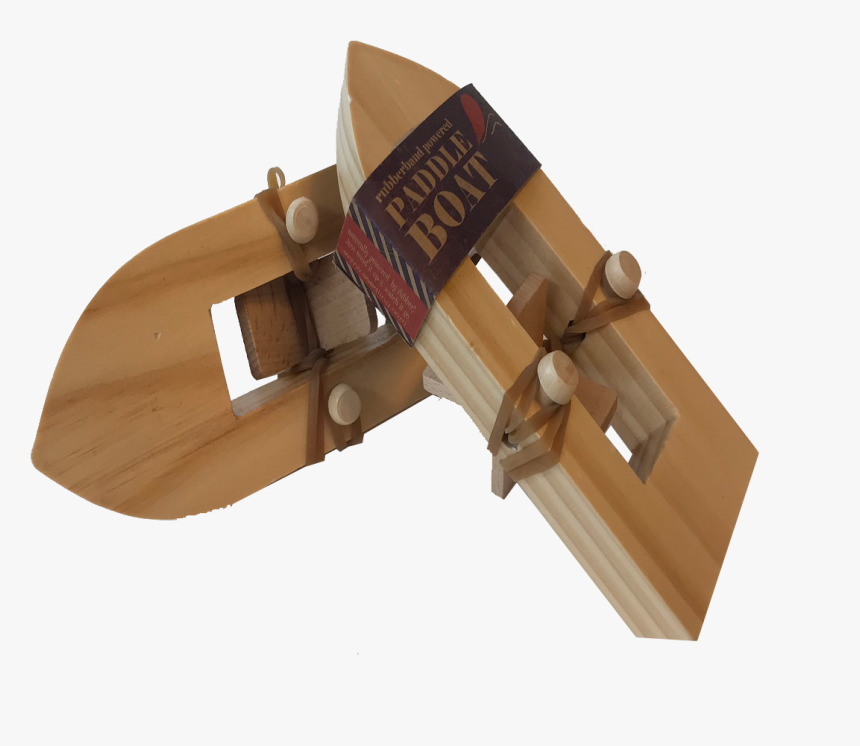 Wood Paddle Boat, Side Angle - Plywood, HD Png Download