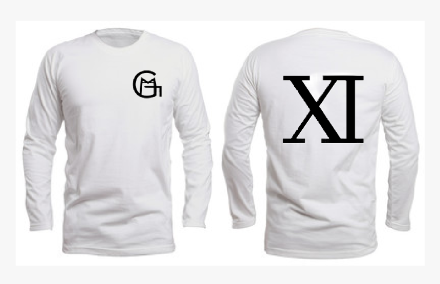 White Tshirt Front And Back Long Sleeve, HD Png Download