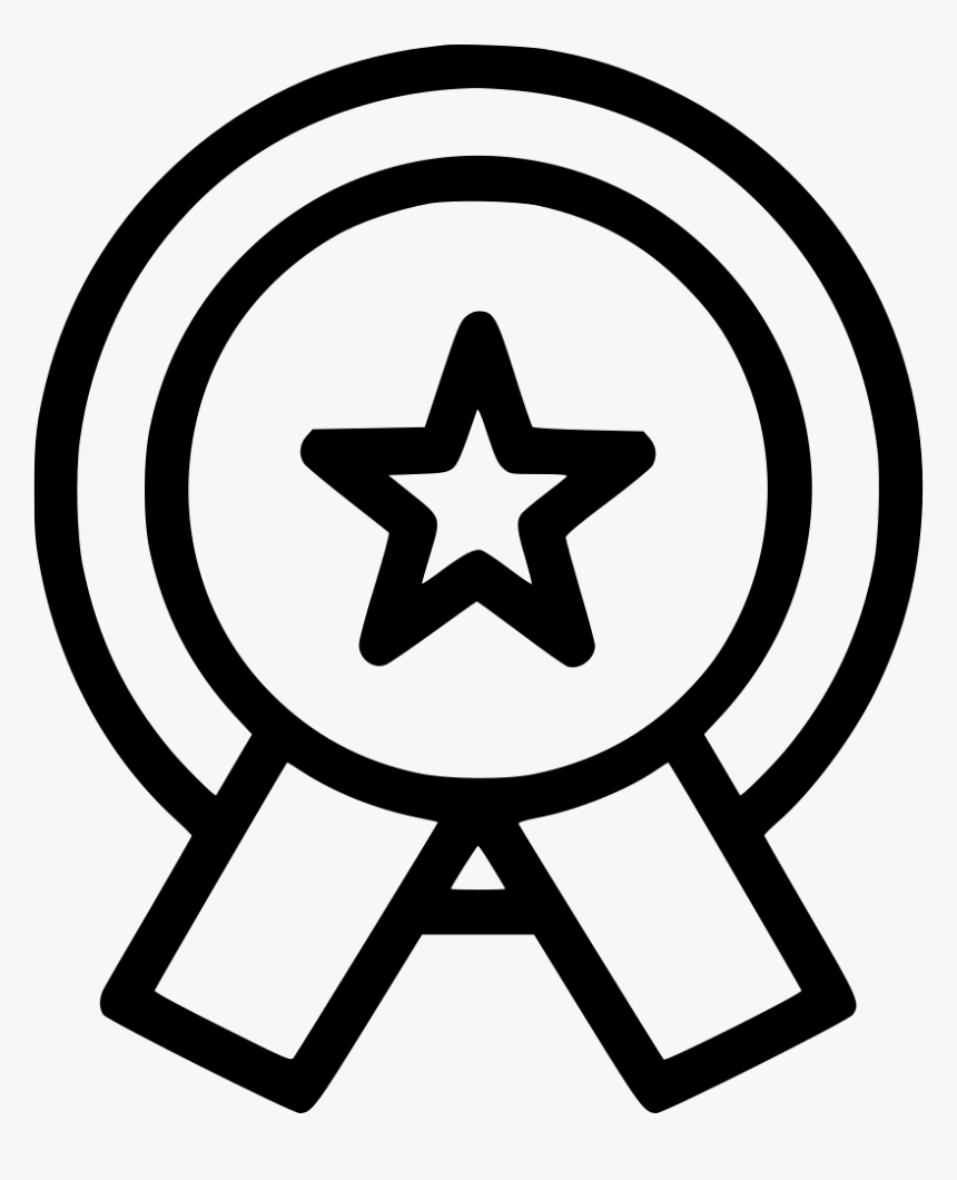 Medal Bagde Honor Ribbon Star Achievement Award - Star And Moon Ramadan, HD Png Download