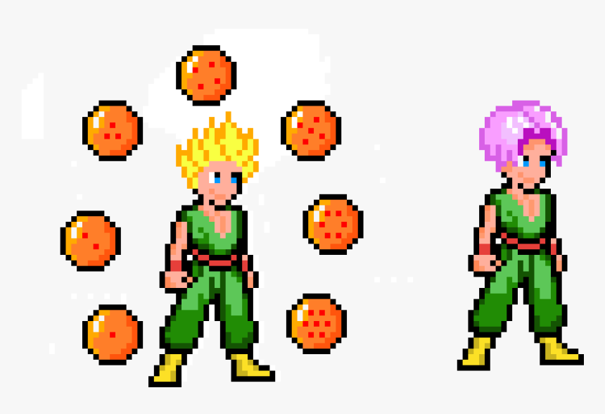 Kid Trunks / Ssj Kid Trunks Dragonballs - Kid Trunks Pixel, HD Png Download