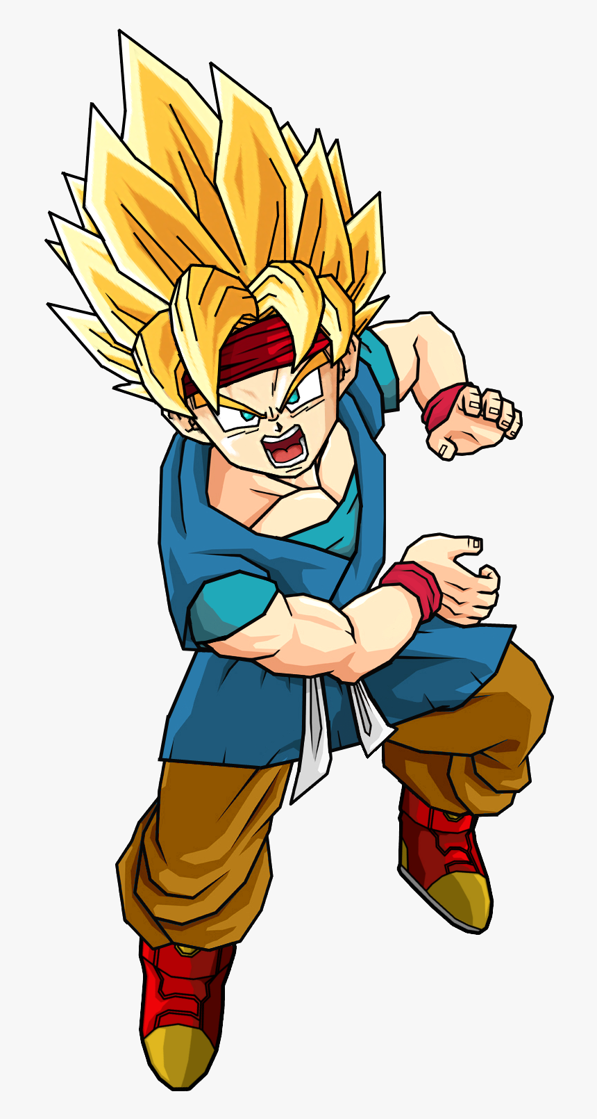 Transparent Goku Flying Png - Super Saiyan God Goku Jr, Png Download