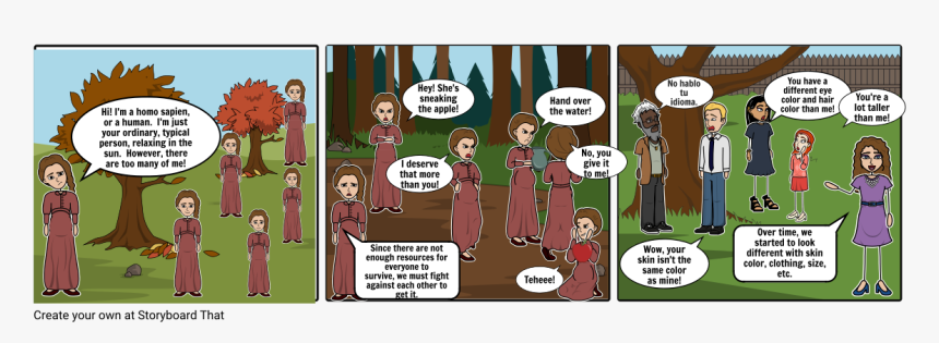 Comic Strip Of Natural Selection, HD Png Download