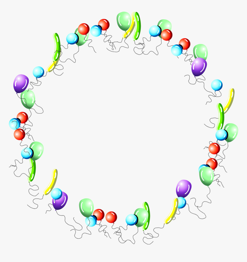 Hot Air Balloon Birthday Clip Art - Birthday Circle Png, Transparent Png