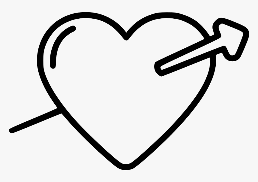 Arrow Through - Heart, HD Png Download
