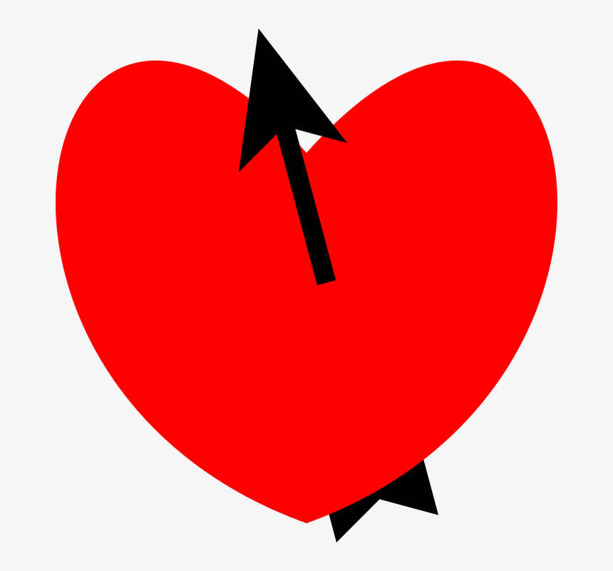 Heart, Love, Care, Red, Arrow, HD Png Download