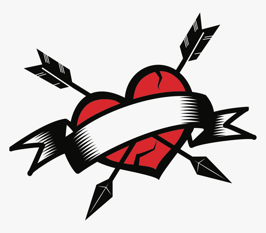 This Png File Is About Love , Arrows , Ribbon , Broken - Clip Art, Transparent Png