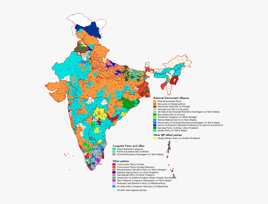 Official Map Of India, HD Png Download