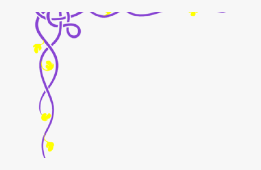 Vine Clipart Yellow Flower - Corner Paper Designs Png, Transparent Png