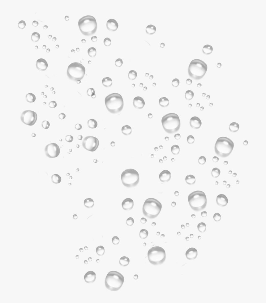 #water #drops #drop #rain #white #ftestickers #clouds - 투명한 물방울, HD Png Download