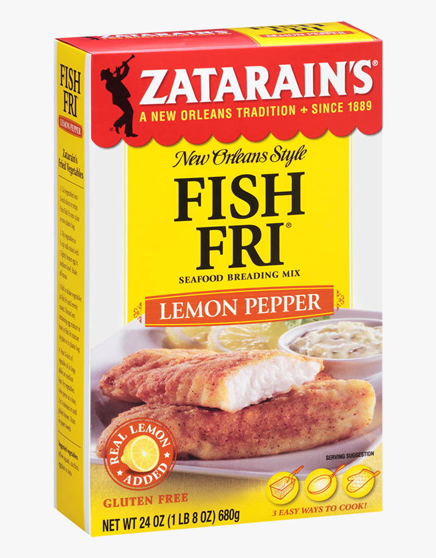 Lemon Pepper Fish Fri - Zatarain's Lemon Pepper Seasoned Fish Fry, HD Png Download