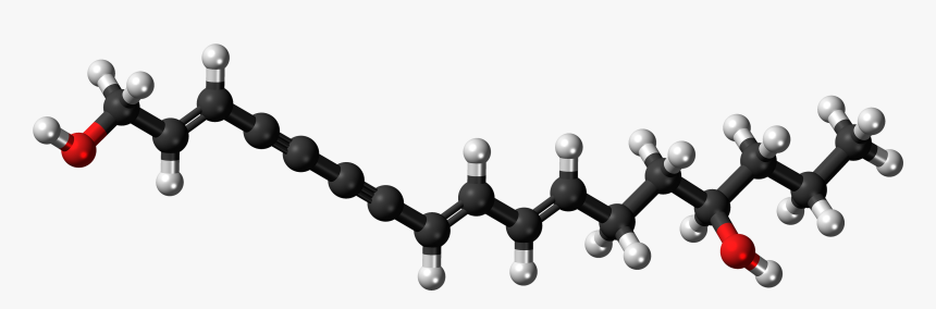 Oenanthotoxin Molecule Ball - Unsaturated Fat Molecule 3d, HD Png Download