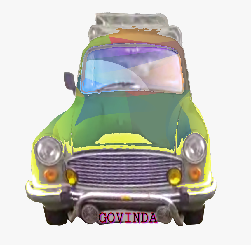 #car #timetravel #rainbows #cemooreart #freetoedit - Hindustan Ambassador, HD Png Download