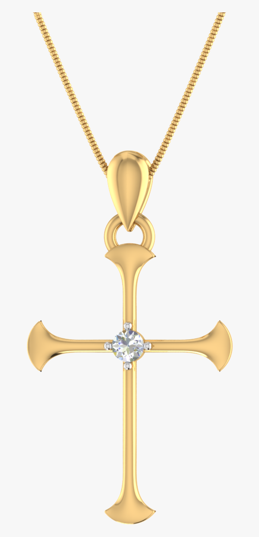 Złoty Łańcuszek Z Krzyżykiem, HD Png Download