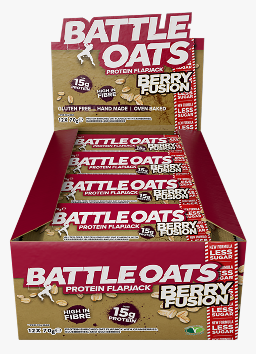 Battle Snacks Battle Oats Protein Flapjack 12x70g - Battle Oats, HD Png Download