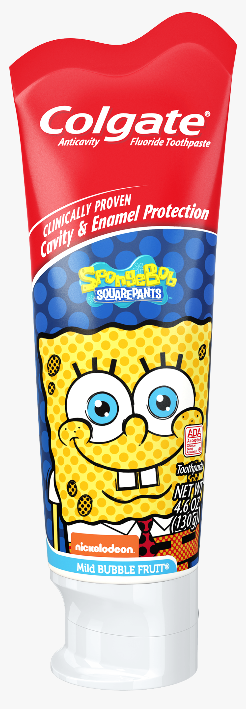 Colgate Spongebob Squarepants Fluoride Toothpaste Mild - Colgate For Kids Spongebob, HD Png Download